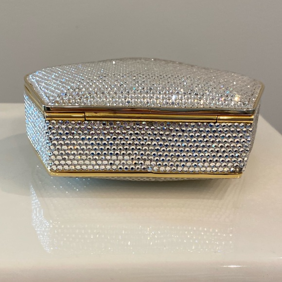 🎉HP🎉Judith Leiber Vintage Handset Austrian Crystal Minaudière Evening bag - Picture 9 of 11